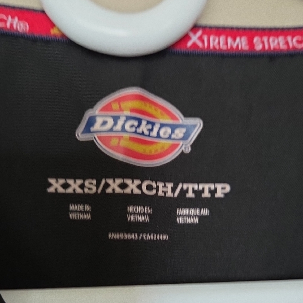 Dickies Black Short Sleeve Scrub Top Size XXS - Picture 4 of 6